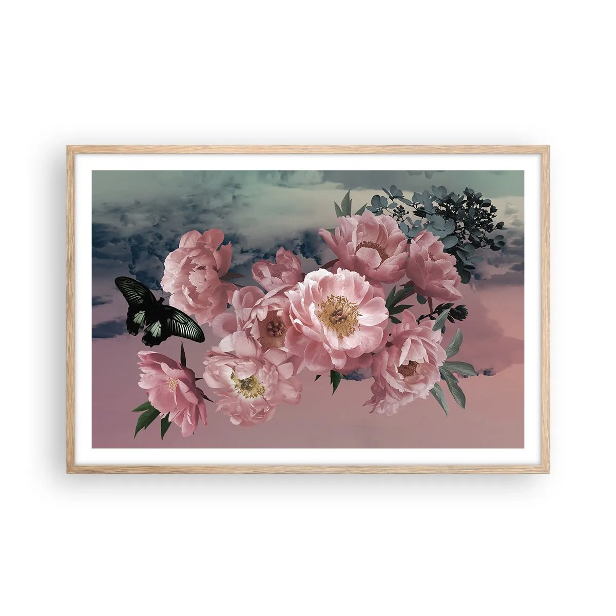Poster in cornice rovere chiaro - L'apice della romanticità - 91x61 cm
