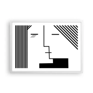 Poster in cornice bianca - Semplicemente un bacio - 70x50 cm