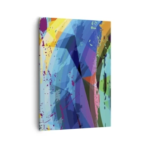 Quadro su tela - Stampe su Tela - Astrazione colorata in modelli e forme dinamiche - 50x70cm - Capogiro di colori - Decorazione murale moderna per soggiorno e camera da letto ARTTOR