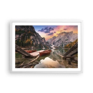 Poster in cornice bianca - La promessa del giorno - 70x50 cm