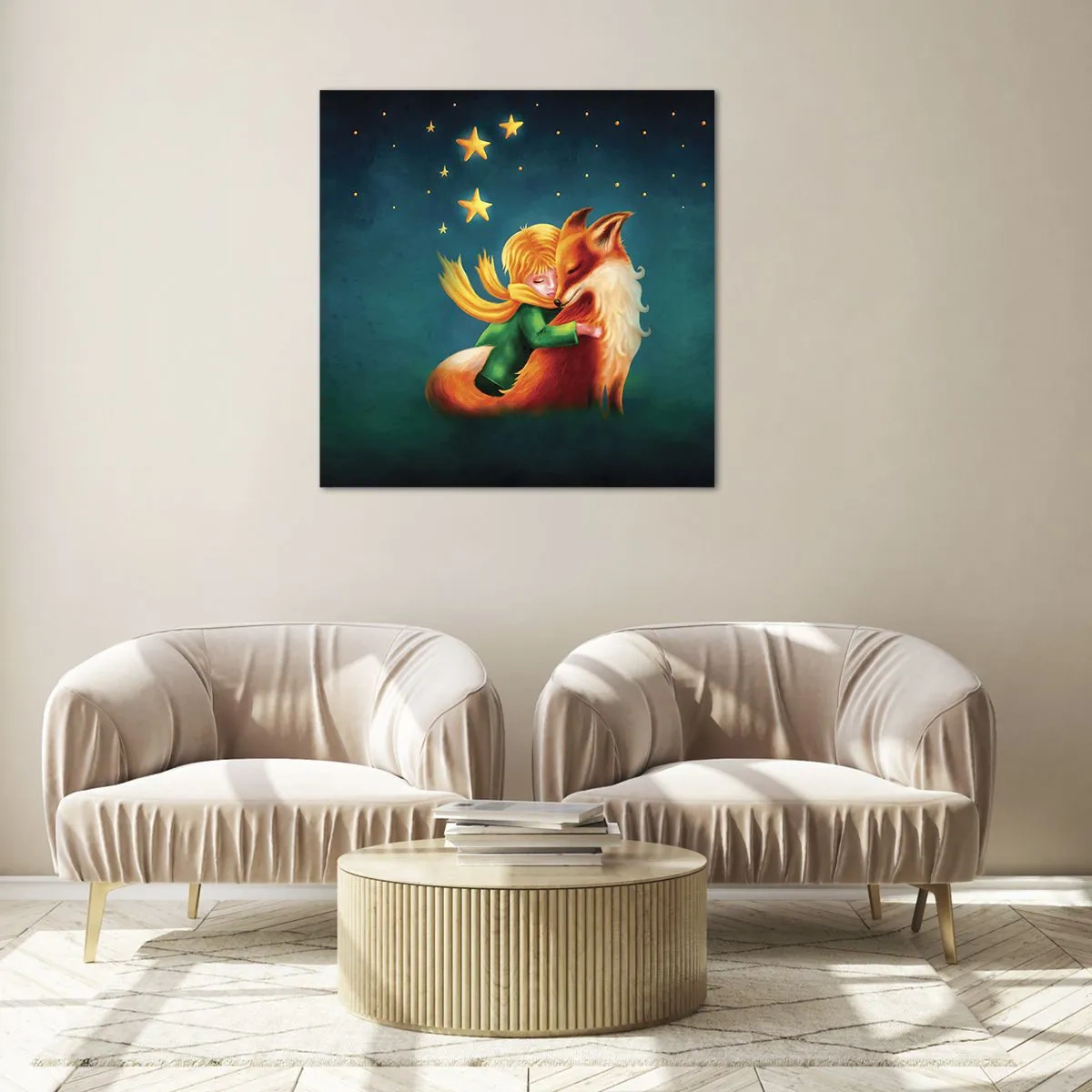 Quadro su vetro - Il piccolo principe - 70x70 cm