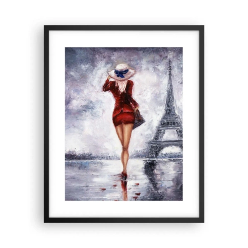 Poster in cornice nera - Simboli di Parigi - 40x50 cm