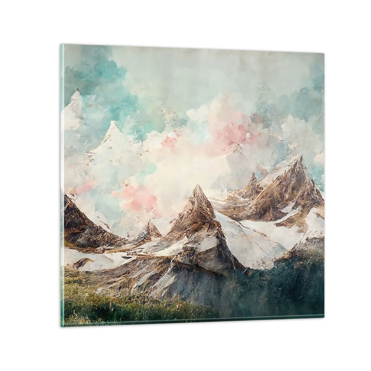 Quadro su vetro - Lame di roccia - 30x30 cm