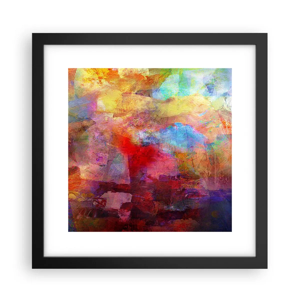 Poster in cornice nera - Guardando dentro all'arcobaleno - 30x30 cm