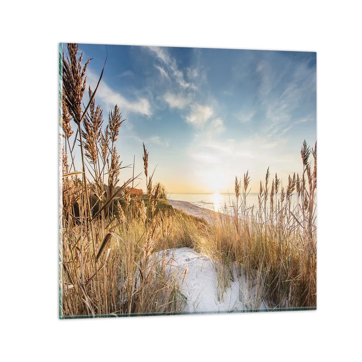 Quadro su vetro - Spiaggia del nord - 30x30 cm