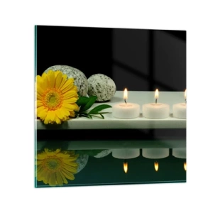 Quadro su vetro - Il sollievo dei sensi - 60x60 cm