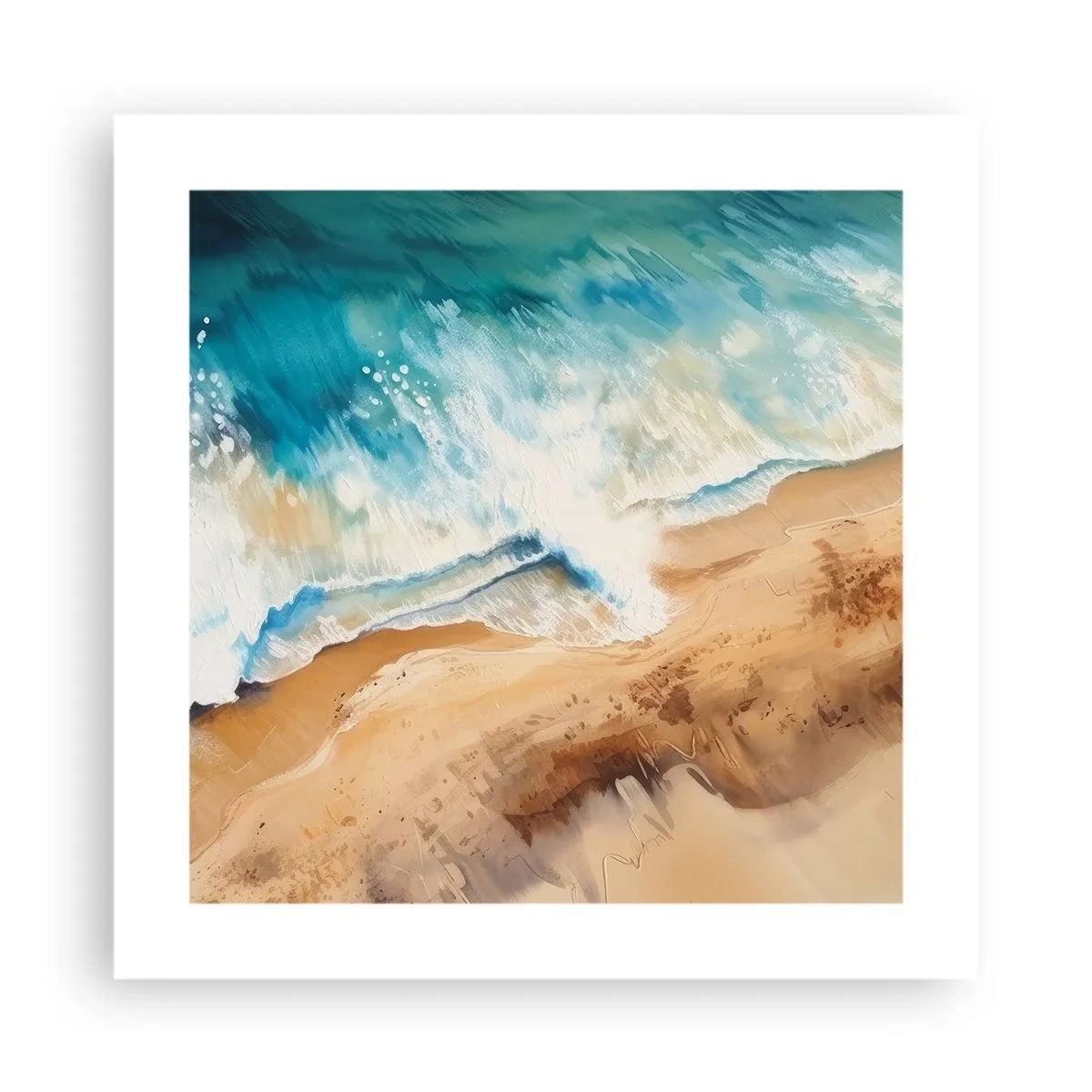 Poster - L'onda che ritorna - 40x40 cm