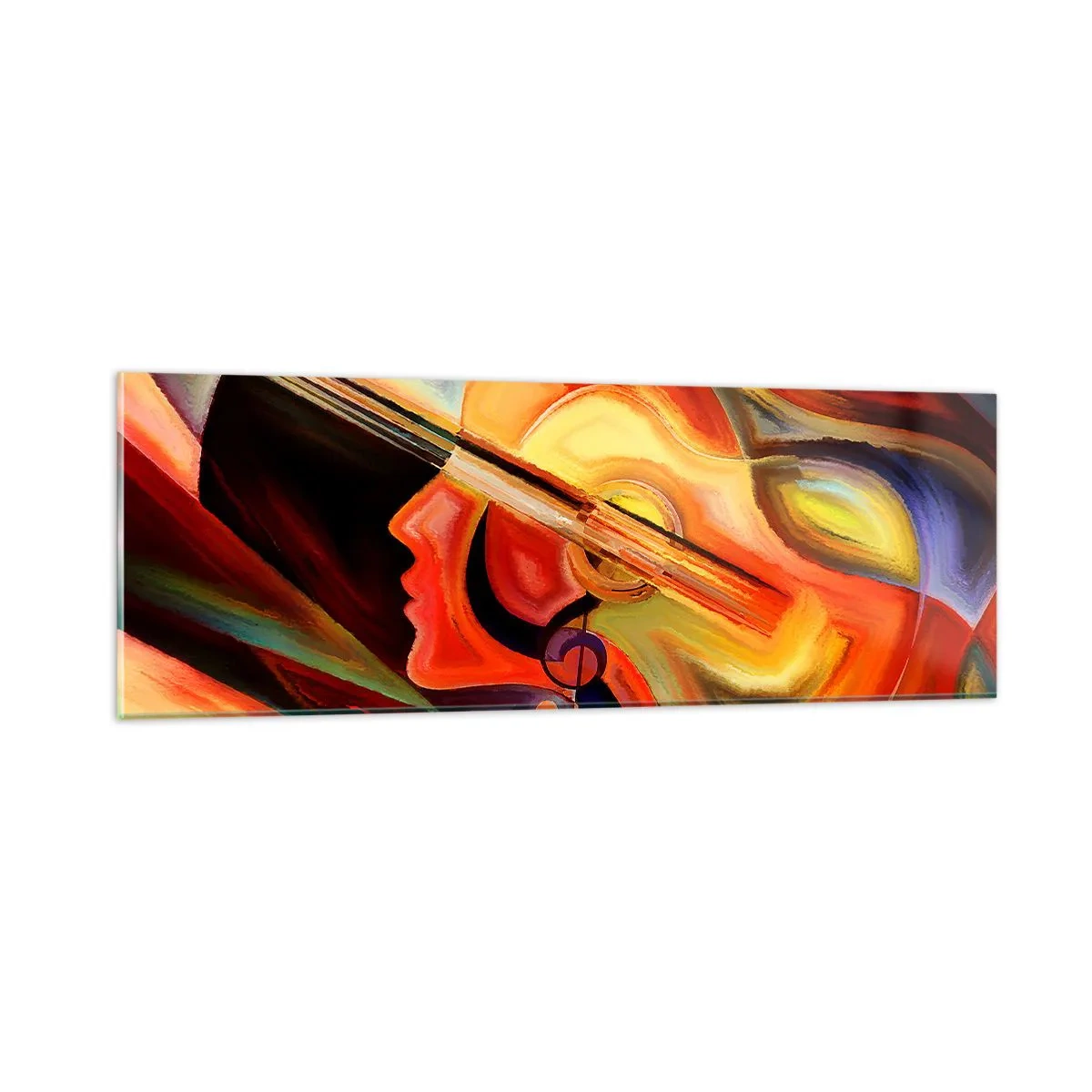 Quadro su vetro - L'armonia dei suoni - 90x30 cm
