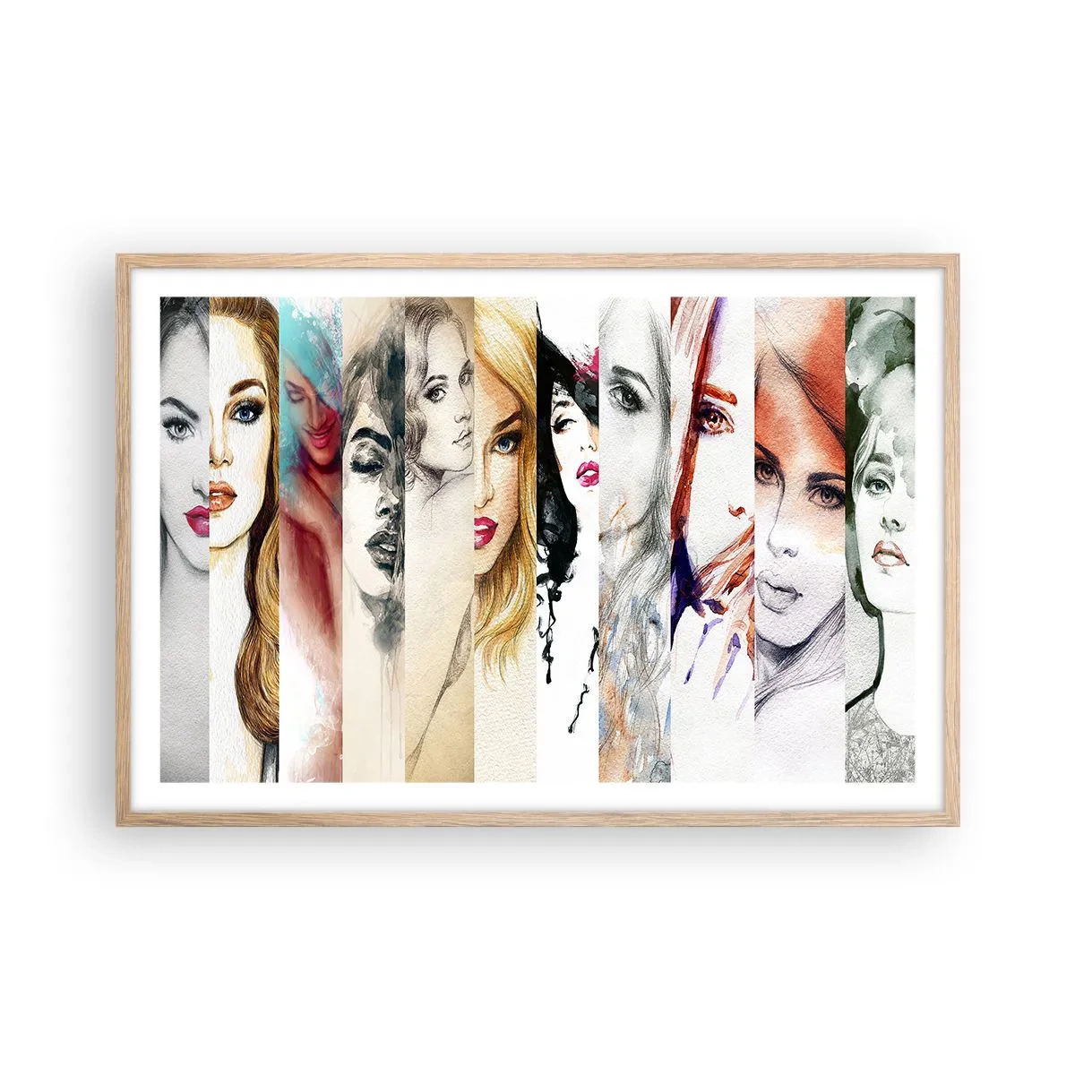 Poster in cornice rovere chiaro - E sei sempre tu - 91x61 cm