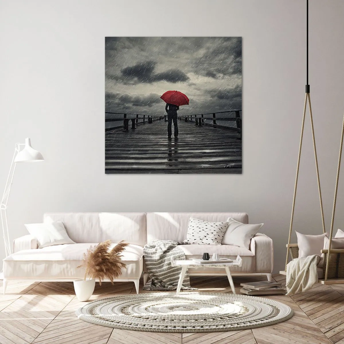 Quadro su tela - Stampe su Tela - Non importa che piove - 30x30 cm