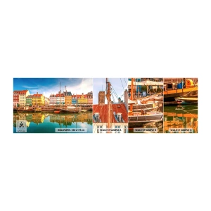 Campione di Fotomurale Adesivo Deluxe Sticker - Sull'acqua liscia come uno specchio - Paesaggio, Architettura, Copenaghen - 100x30 cm