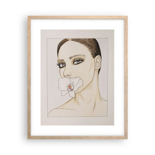 Poster in cornice rovere chiaro - Simbolo di eleganza e bellezza - 40x50 cm