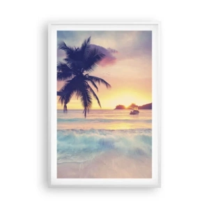 Poster in cornice bianca - Sera nell'insenatura - 61x91 cm