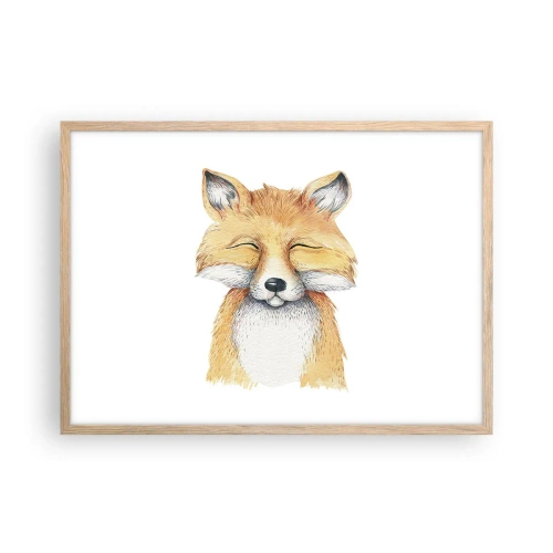 Poster in cornice rovere chiaro - Umore da volpe - 70x50 cm