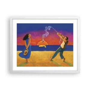 Poster in cornice bianca - Più delle stelle del cielo - 50x40 cm