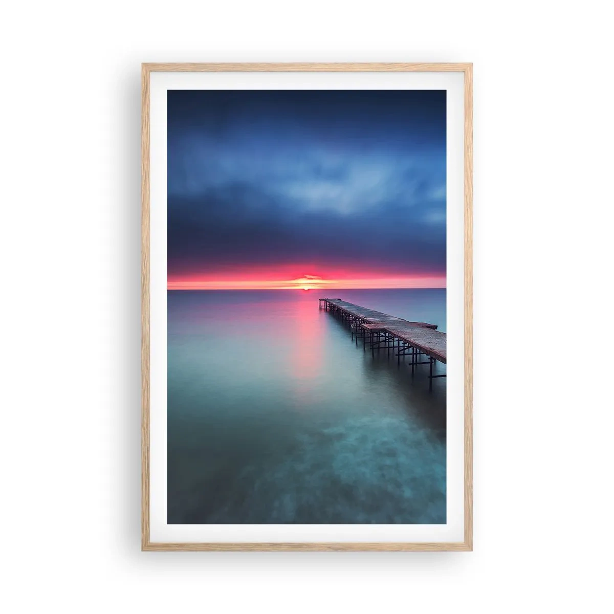 Poster in cornice rovere chiaro - Tra il cielo e la terra - 61x91 cm