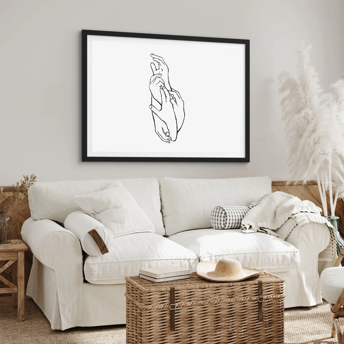 Poster in cornice nera - Il tocco buono - 50x40 cm