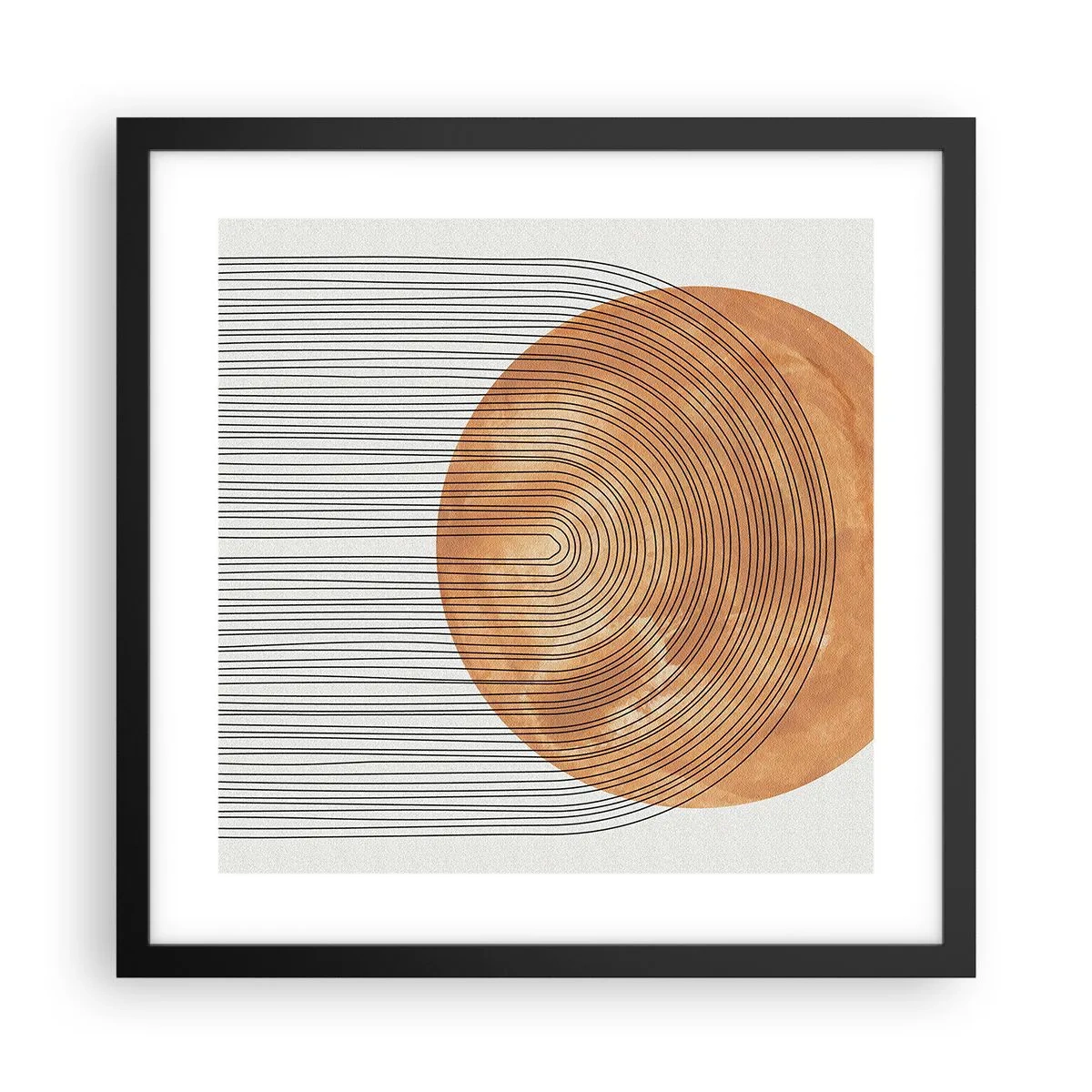 Poster in cornice nera - Composizione solare - 40x40 cm