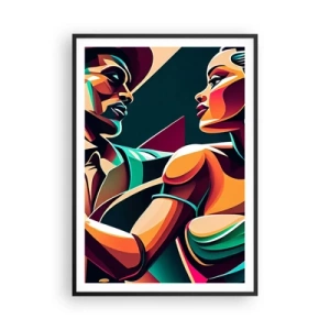 Poster in cornice nera - Al ritmo del cuore - 70x100 cm