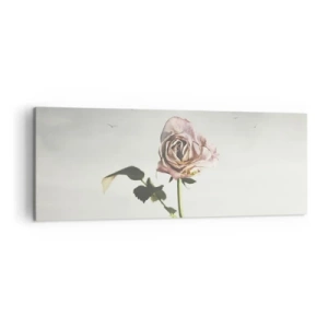 Quadro su tela - Stampe su Tela - Una rosa delicata contro un cielo luminoso con uccelli che volano - 140x50cm - Il benvenuto alla primavera - Decorazione murale moderna per soggiorno e camera da letto ARTTOR