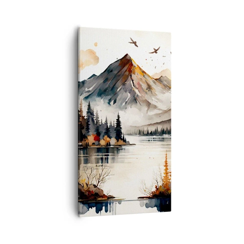 Quadro su tela - Stampe su Tela - L'autunno dorato sui monti - 55x100 cm