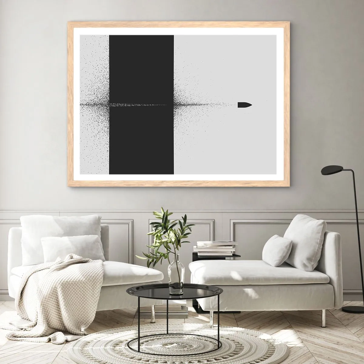 Poster in cornice rovere chiaro - Dritto allo scopo - 91x61 cm