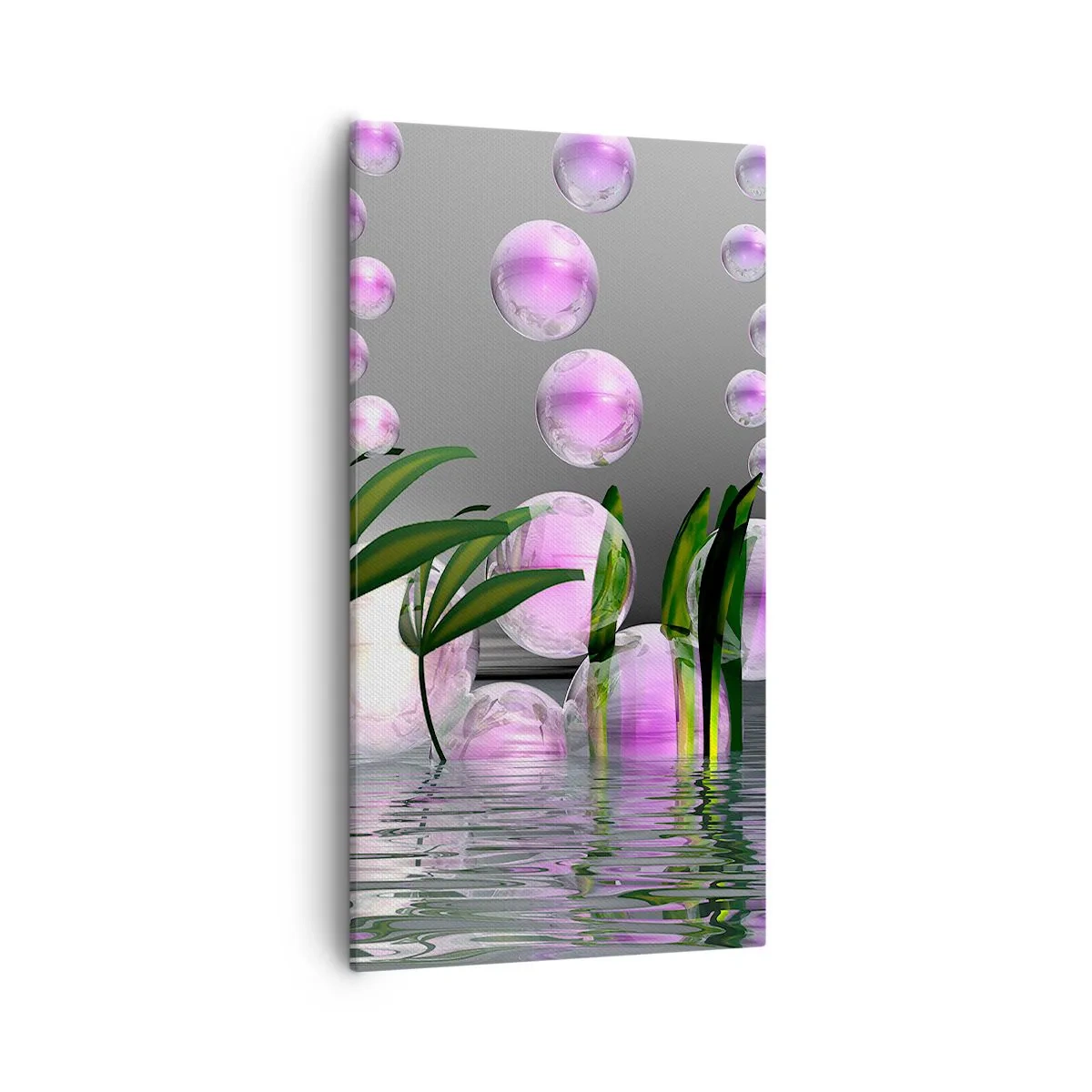 Quadro su tela - Stampe su Tela - Composizione meditativa su leggerezza e vita - 55x100 cm