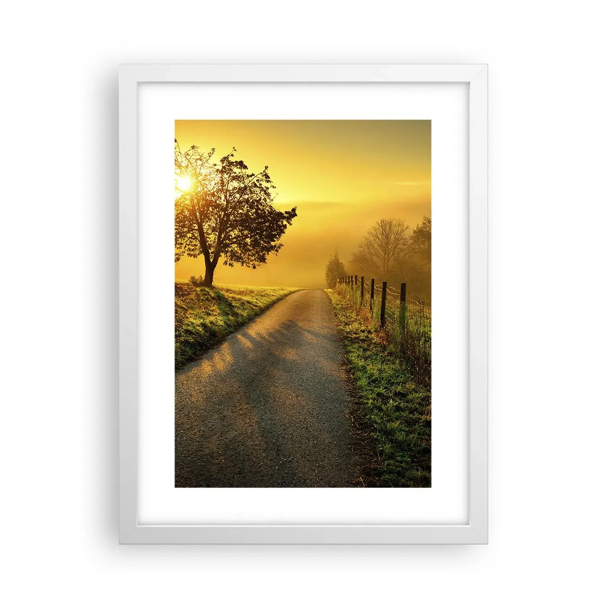 Poster in cornice bianca - Pomeriggio di miele - 30x40 cm