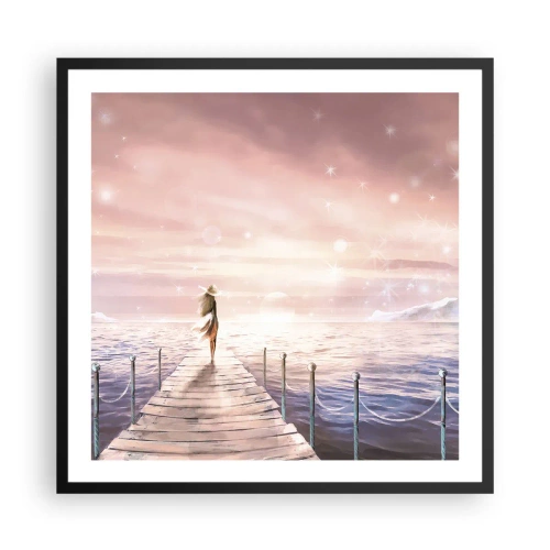 Poster in cornice nera - Alla luce del sogno - 60x60 cm