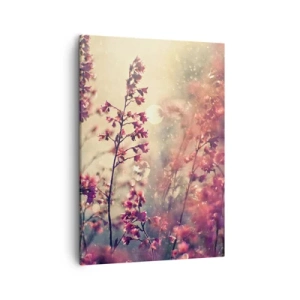 Quadro su tela - Stampe su Tela - Fiori alla luce del sole sullo sfondo della natura - 50x70cm - Giardino misterioso - Decorazione murale moderna per soggiorno e camera da letto ARTTOR