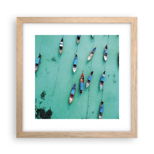 Poster in cornice rovere chiaro - In gioiosa attesa - 30x30 cm
