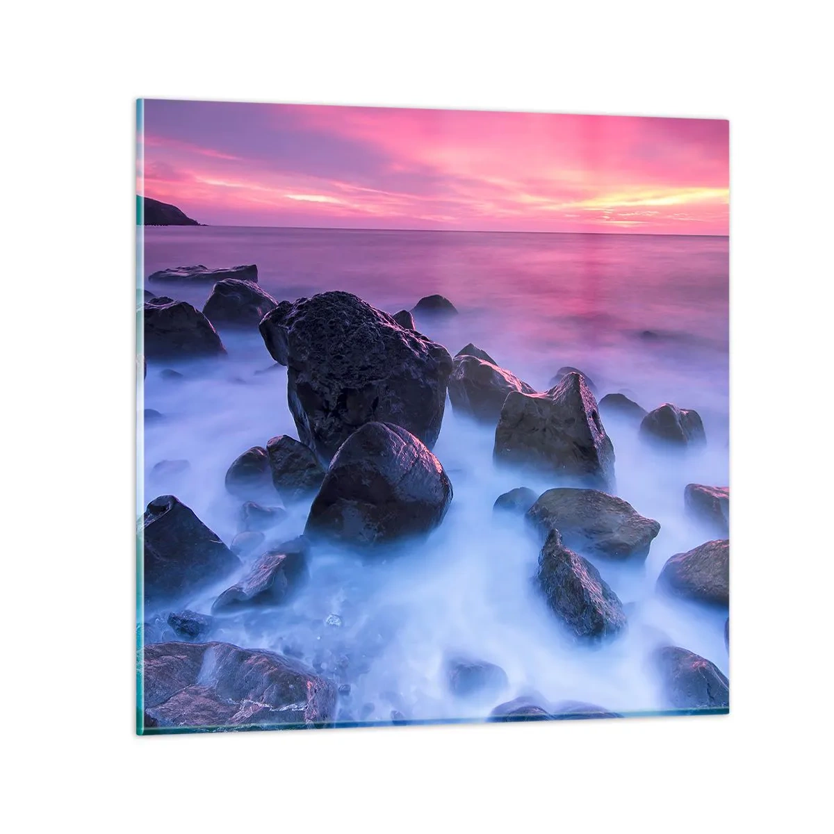 Quadro su vetro - Nascita nella luce e nella nebbia - 50x50 cm