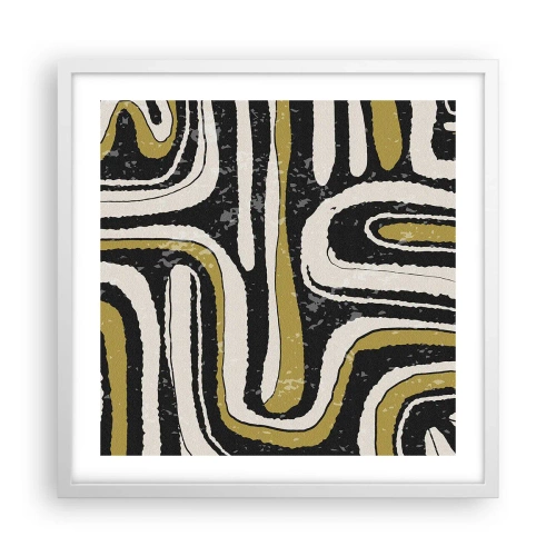 Poster in cornice bianca - Composizione: strade e vicoli - 50x50 cm