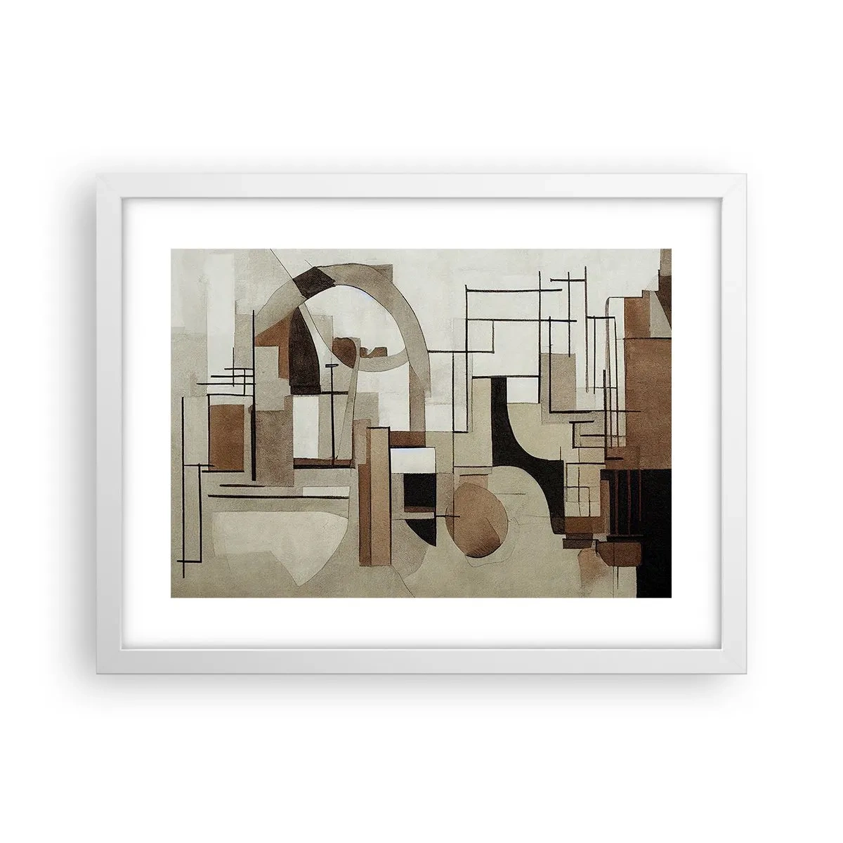 Poster in cornice bianca - Paesaggio urbano 2.0 - 40x30 cm