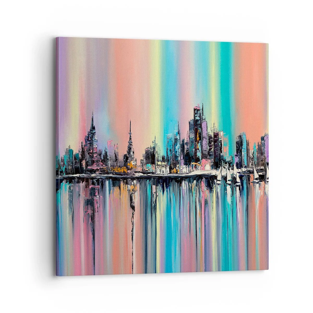 Quadro su tela - Stampe su Tela - Fluttuare alle luci della notte - 70x70 cm