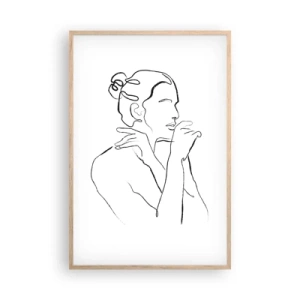 Poster in cornice rovere chiaro - Nudo: mistero sensuale - 61x91 cm