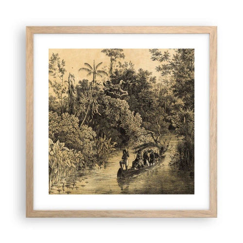 Poster in cornice rovere chiaro - Viaggio alla fonte - 40x40 cm