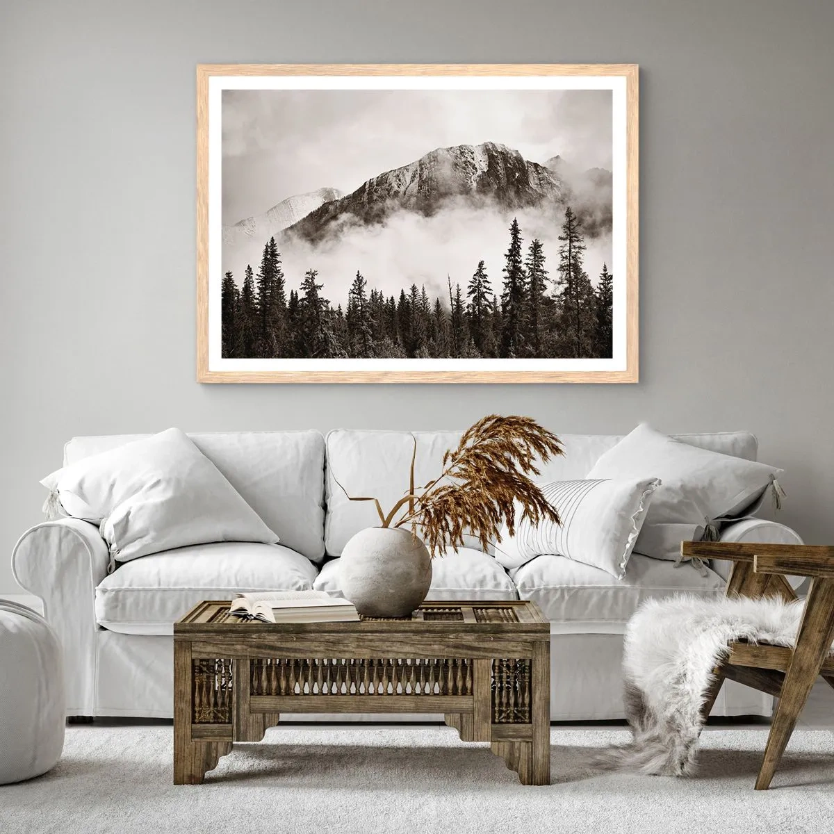 Poster in cornice rovere chiaro - Il sovrano di granito - 40x30 cm