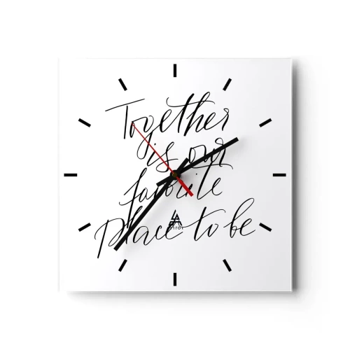 Orologio da parete - Orologio in Vetro - Anche tu lo senti? - 40x40 cm