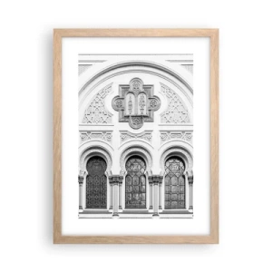Poster in cornice rovere chiaro - Al confine delle culture - 30x40 cm