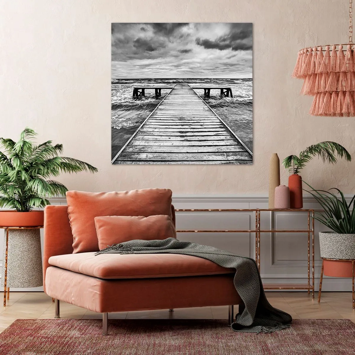 Quadro su tela - Stampe su Tela - Aspetto che il vento le scacci via... - 40x40 cm