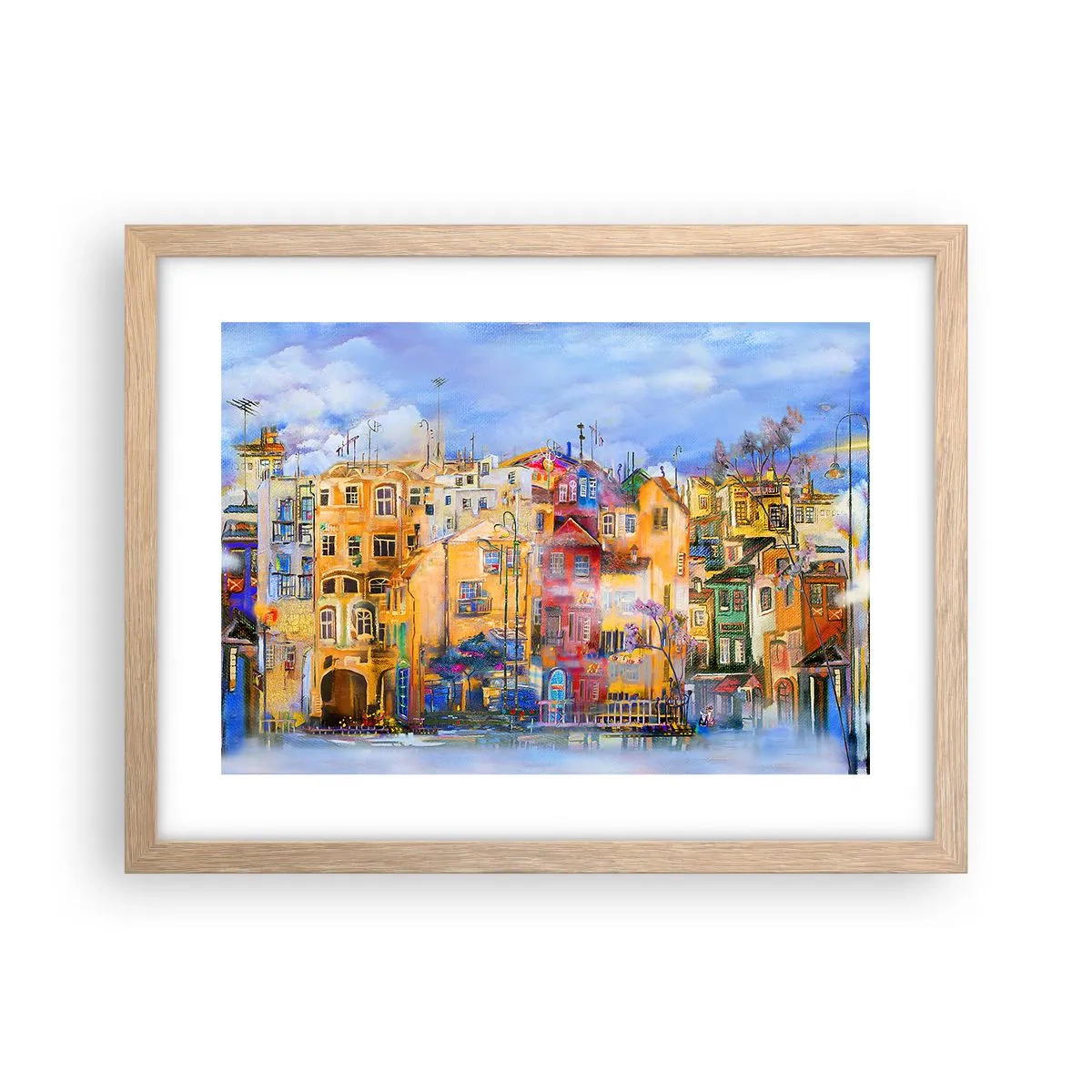 Poster in cornice rovere chiaro - Siamo insieme - 40x30 cm