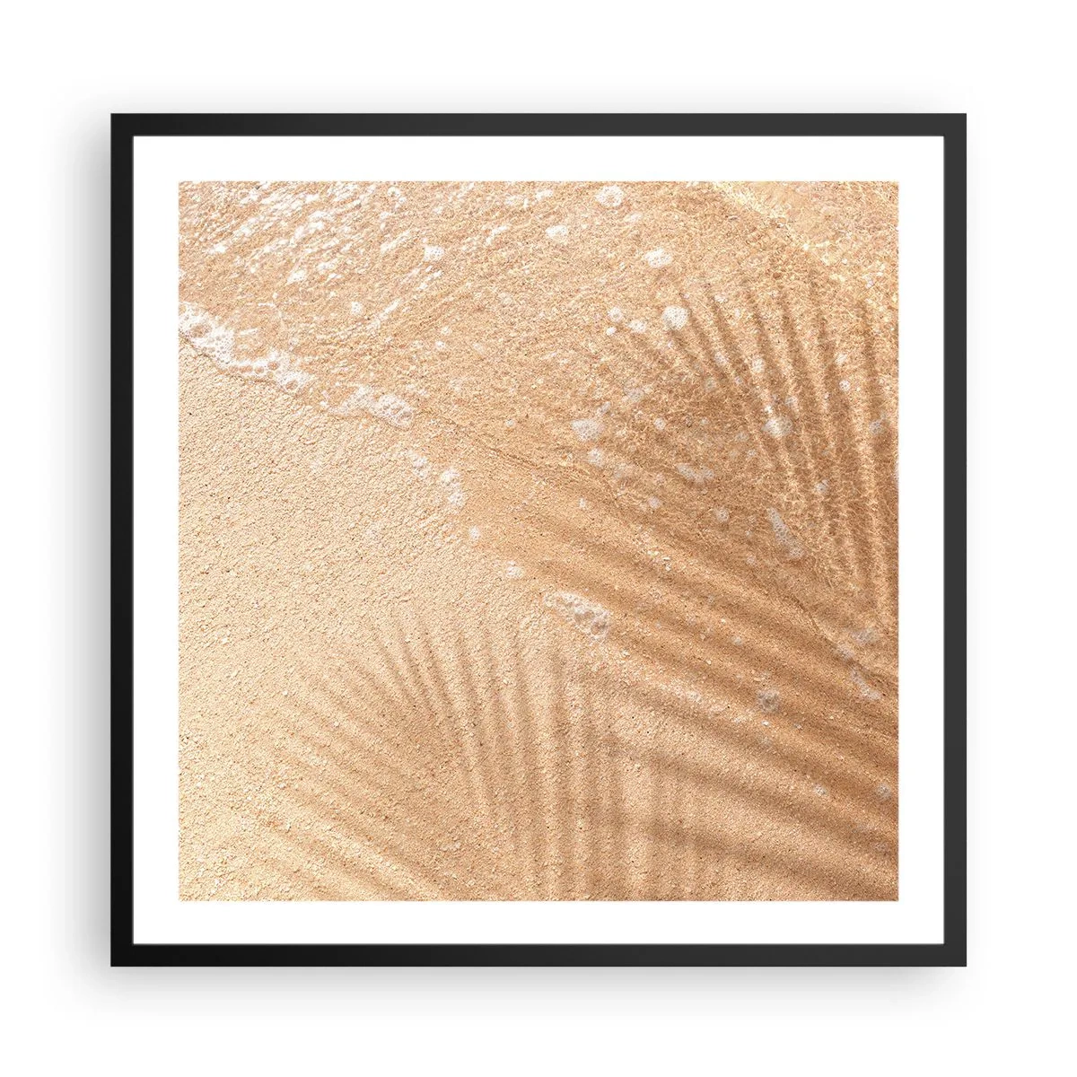 Poster in cornice nera - Ombra di un'estate bollente - 60x60 cm