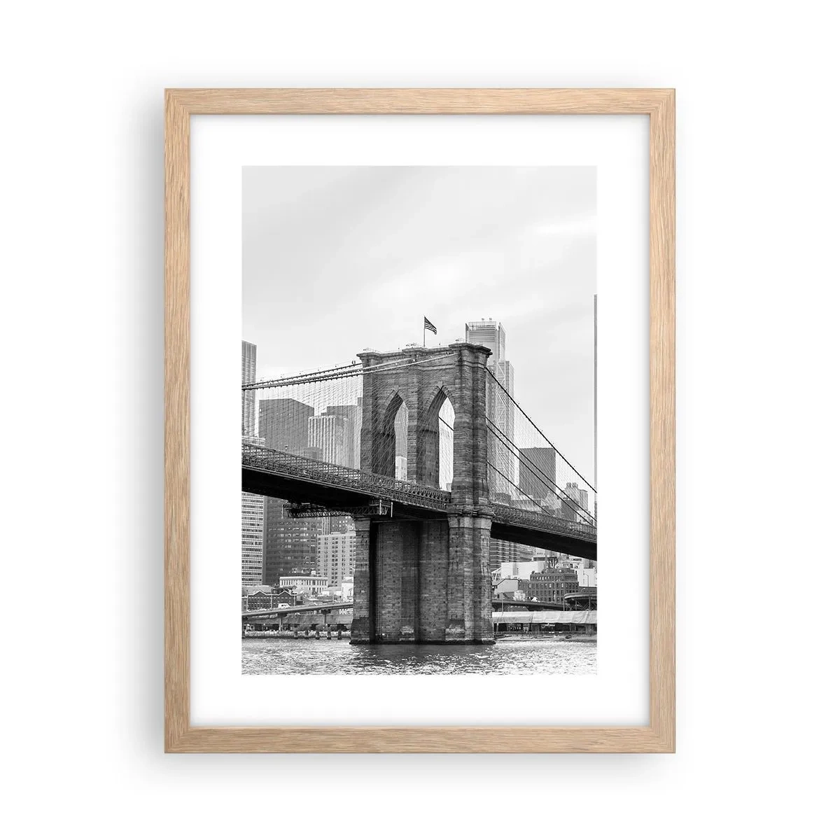Poster in cornice rovere chiaro - Atmosfera di New York - 30x40 cm