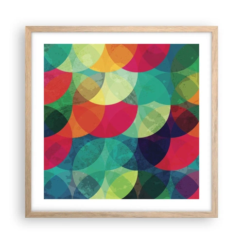 Poster in cornice rovere chiaro - Ascensione arcobaleno - 50x50 cm