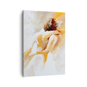 Quadro su tela - Stampe su Tela - Scena astratta di un abbraccio romantico - 50x70cm - Nel cielo dell'intimità - Decorazione murale moderna per soggiorno e camera da letto ARTTOR