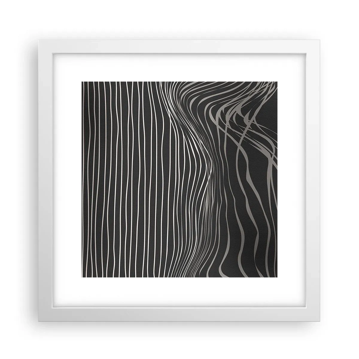 Poster in cornice bianca - Ritmo e accento - 30x30 cm