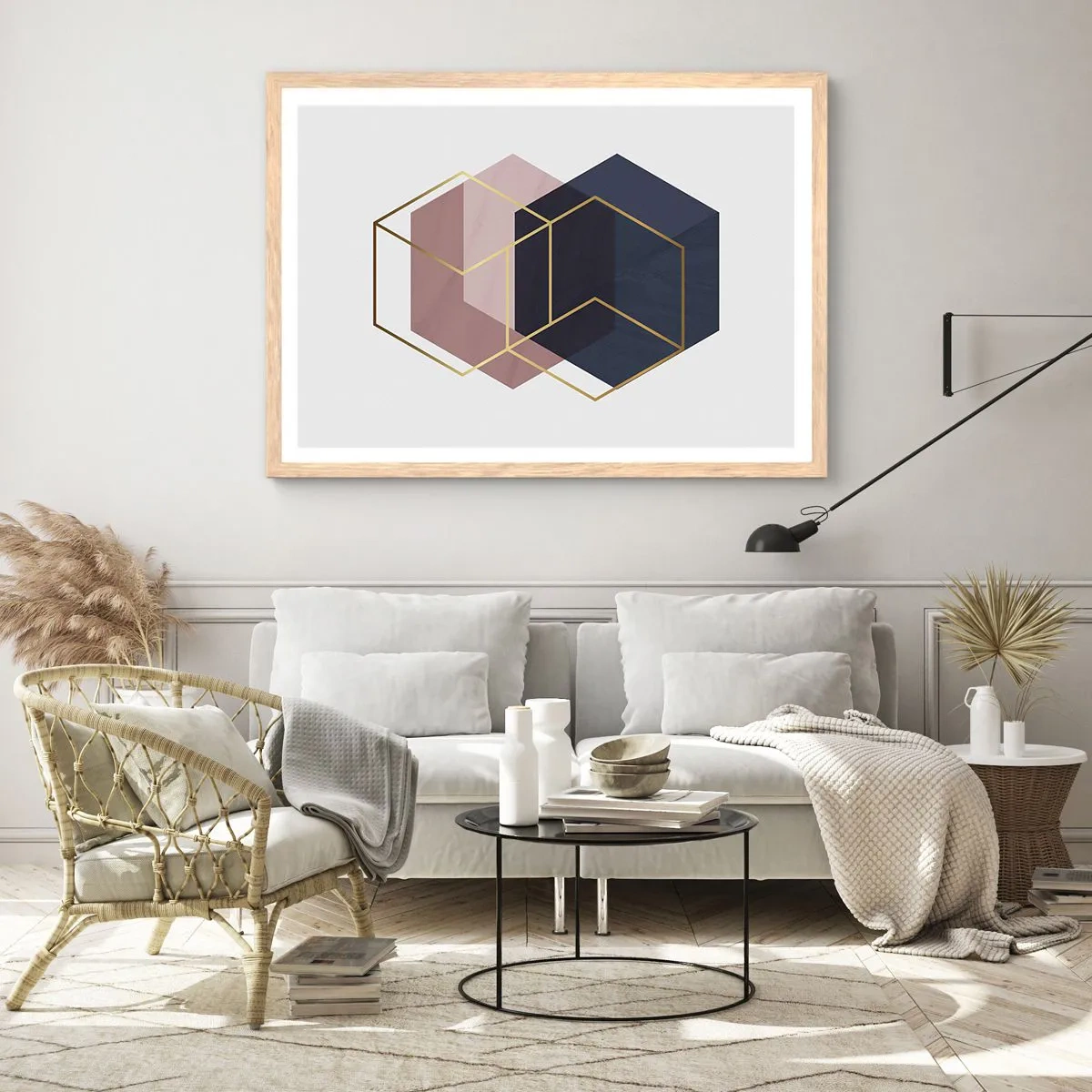Poster in cornice rovere chiaro - La forza della semplicità - 40x30 cm