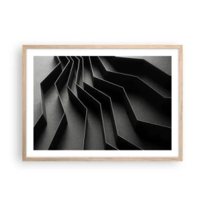 Poster in cornice rovere chiaro - Ordine tridimensionale - 70x50 cm