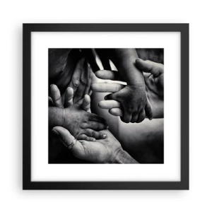 Poster in cornice nera - Umanità - 30x30 cm